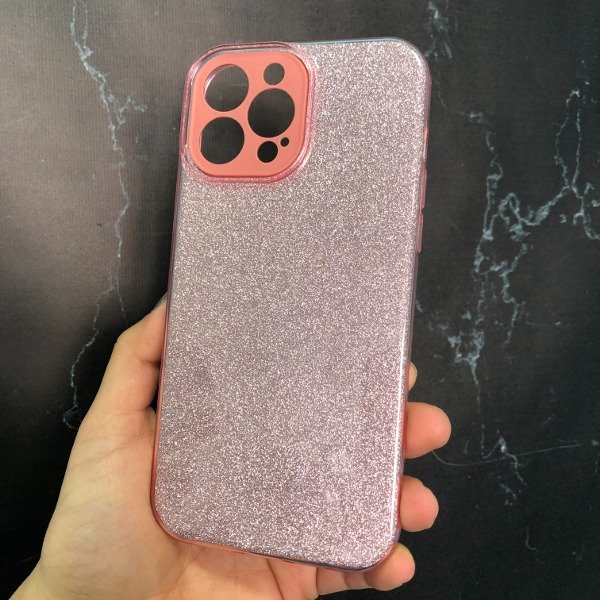 Producto - Funda Iphone 14 Pro Max Brillo Rosa