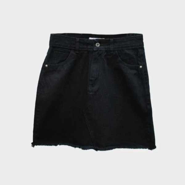 Producto - Pollera jean negra - 1