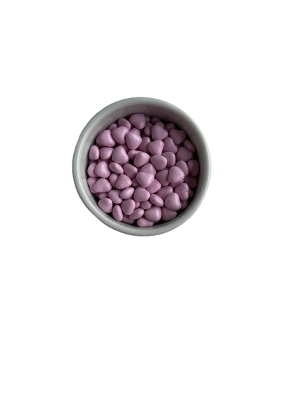 Producto - Lentejas de chocolate confites corazón x 100gr ROSA PASTEL