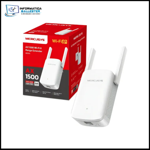 Producto - Extensor Repetidor Wifi 6 Mercusys Me60x Dual Band Ax1500