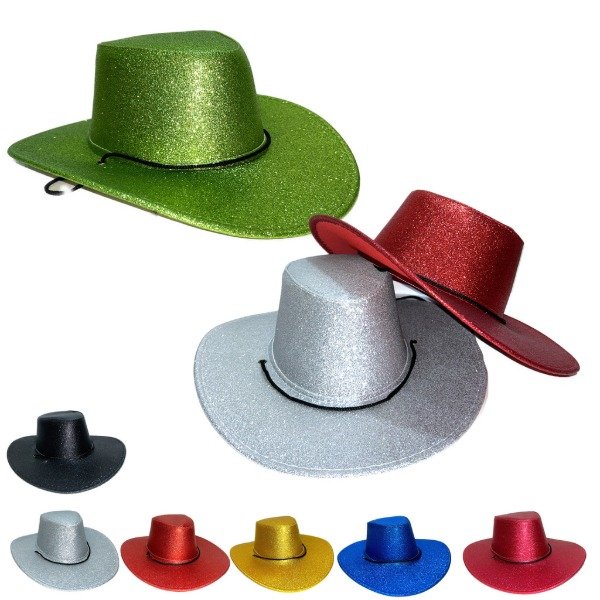 Producto - Sombreros Vaqueros Glitter Sin led x 6