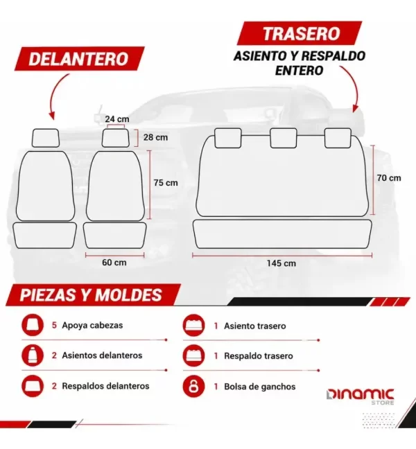 Producto - Fundas Asientos Auto Cuerina Cuero Ecológico - 1