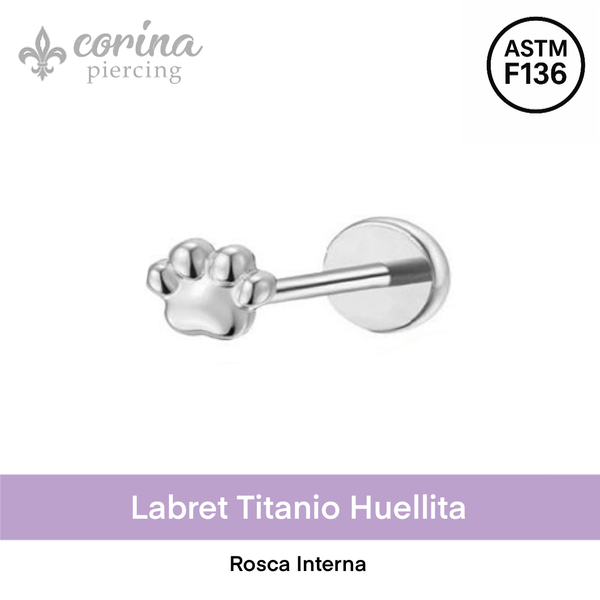 Producto - Labret Titanio Huellita