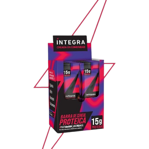 Producto - BARRA PROTEICA (PASTA DE MANI Y ARANDANOS 43g) x 10u INTEGRA