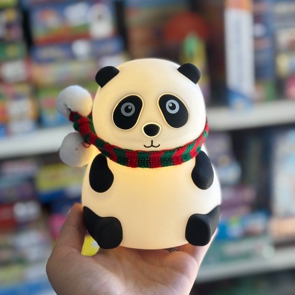 Producto - Lámpara Velador Silicona RGB Panda Sentado QY-006 6869