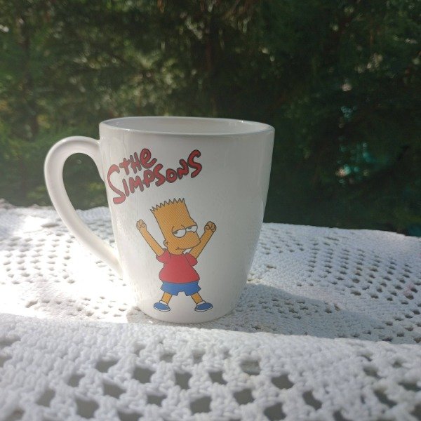 Producto - TAZA BOMBE DE CERÁMICA BLANCA BART SIMPSONS