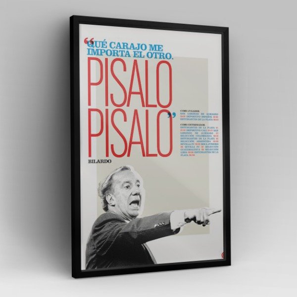 Producto - Cuadro Póster Carlos Salvador Bilardo Pisalo Pisalo