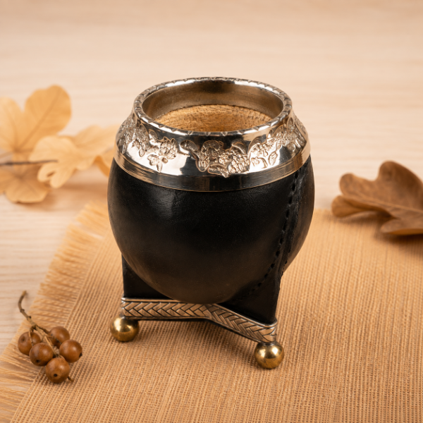 Producto - Mate Torpedo Premium Alpaca Cincelada con Bolitas
