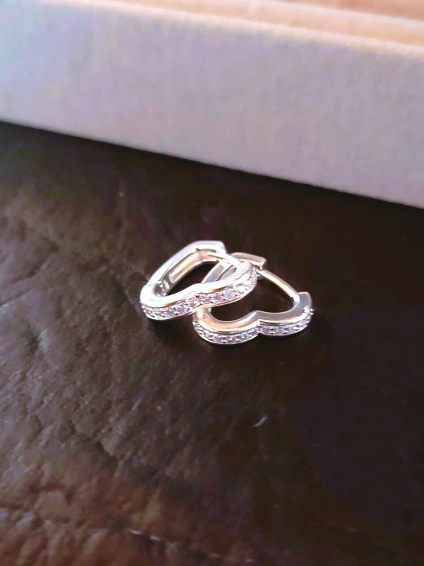 Producto - Argollas corazon de Plata Laminada