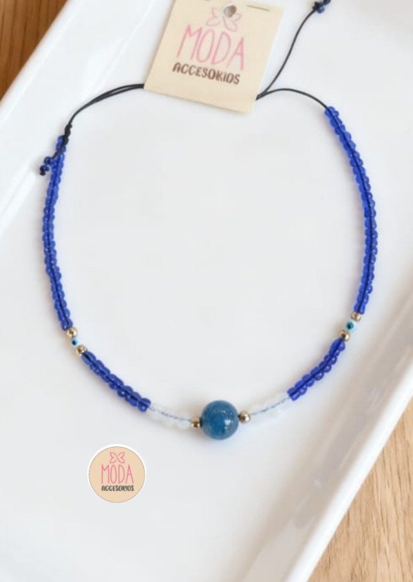 Producto - Collar con cuarzo azul