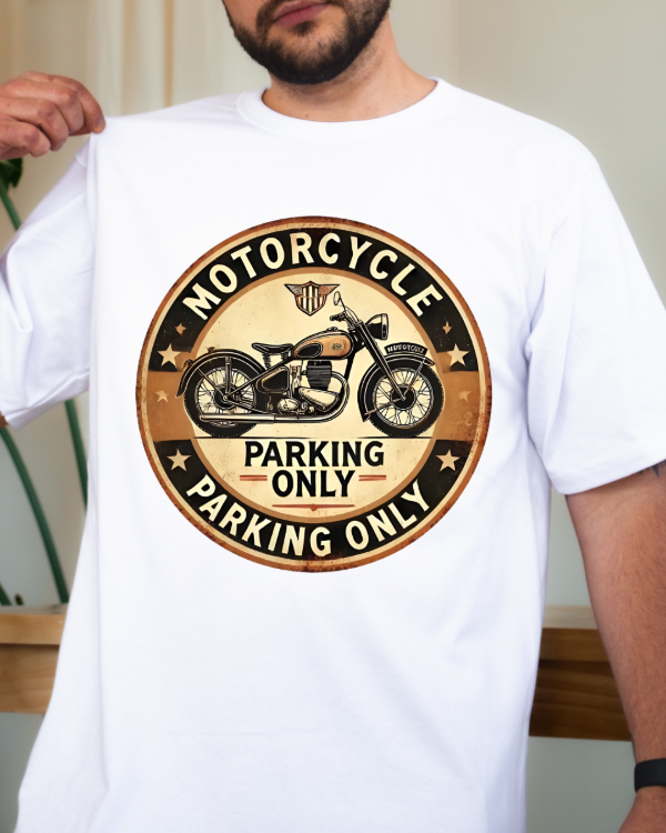 Producto - Remera de hombre blanca (Motorcycle)