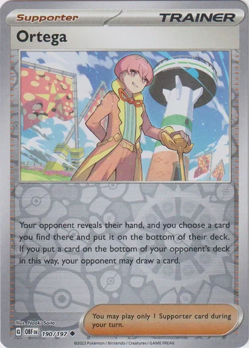 Producto - Ortega - 190/197 - Obsidian Flames - Reverse Holo