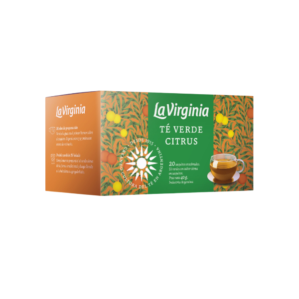 Producto - TE VERDE CITRUS LA VIRGINIA 6u x 20saq
