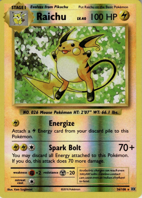 Producto - Raichu - 36/108 - Evolutions - Reverse Holo