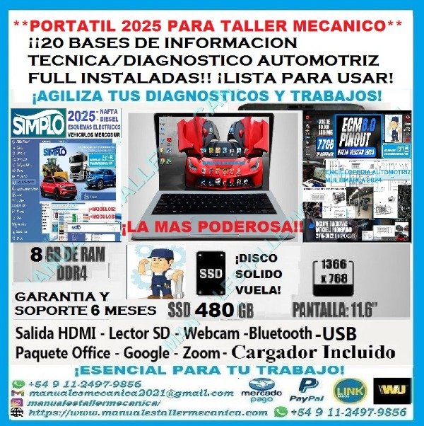 Producto - ULTRABOOK PORTATIL POSITIVO BGH 2025 - 480GB SSD - 8GB RAM + 20 BASES AUTOMOTRIZ