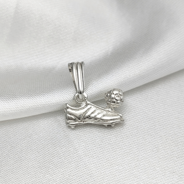 Producto - Dije Botín de Fútbol con Pelota en Plata 925 y Oro - 2