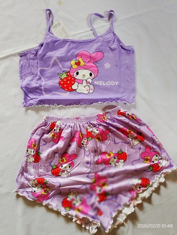 Producto - Pijama kuromi lila - Talle M/L