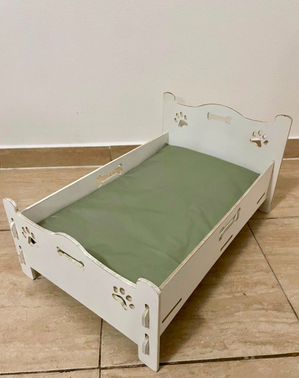 Producto - Camita Rustica Tilca para perros y gatos-blant - 2
