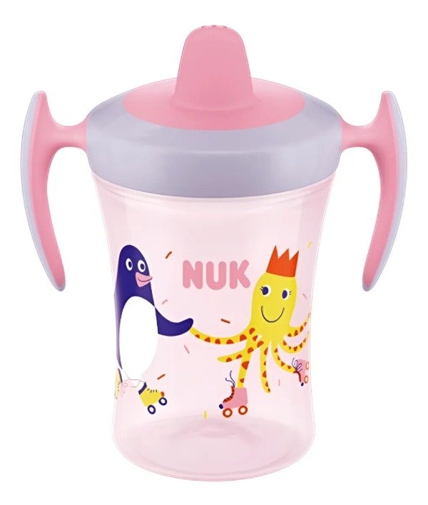 Producto - VASO EVO TRAINER CUP PINGUINO ROSA. NUK