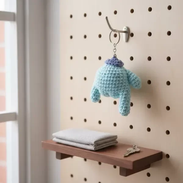 Producto - Mano con Dedos Flexibles Tejido a Crochet - Llavero / Colgante - 8