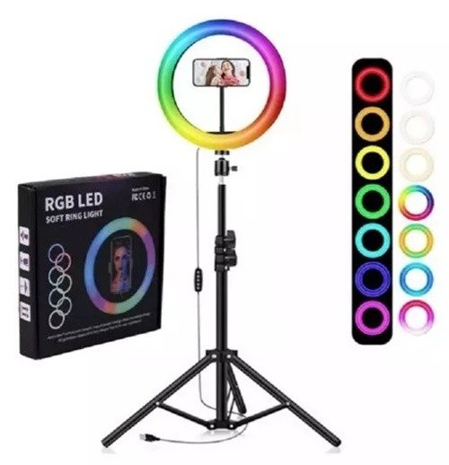 Producto - Aro de Luz RGB 36cm (con trípode 2.10mts.)