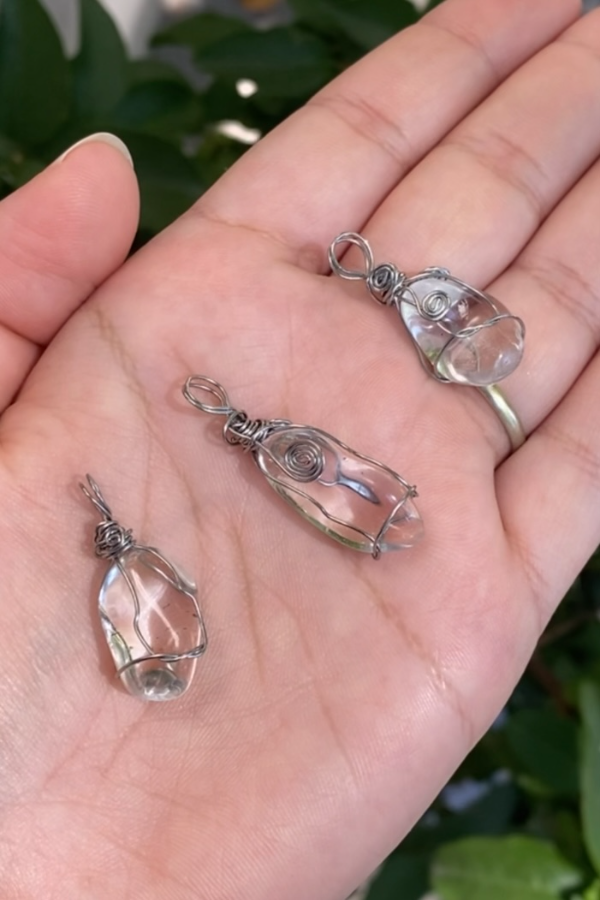 Producto - Dije de Cuarzo Cristal engarzado