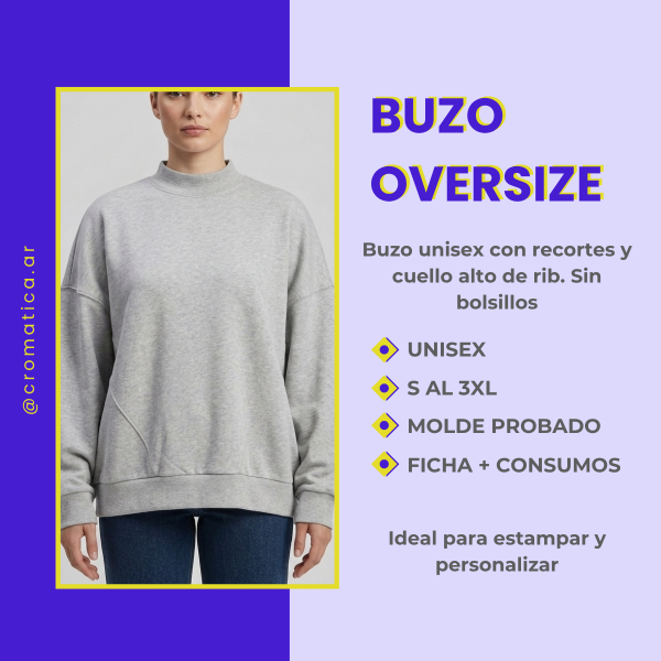 Producto - Molde Buzo oversize con recortes + Fichas