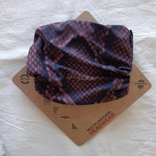 Producto - Cuellito multifunción Print marrón Yazuca