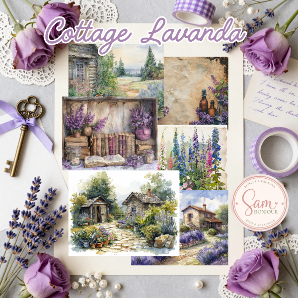 Producto - Kit de papeles: Cottage Lavanda - 1