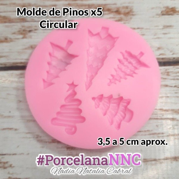 Producto - Molde de Pinos x5 Circular NAVI09