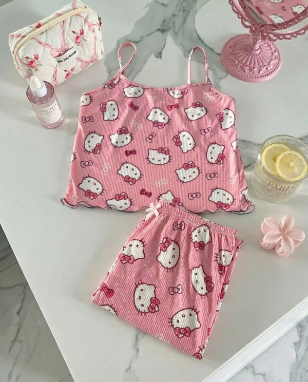 Producto - Pijama morley rulete - Kitty rosa