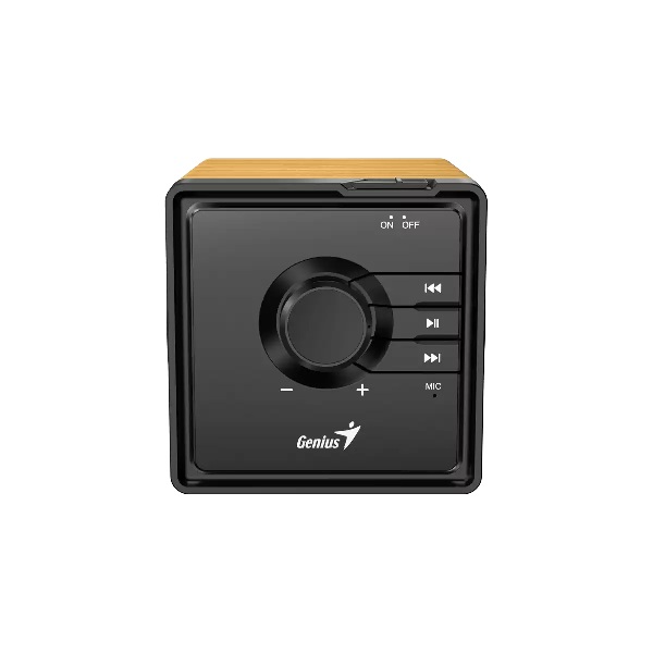 Producto - Parlantes 2.0 portables -c/microfono -6w -bluetooth 5.3/aux -manos libres -wood - 2