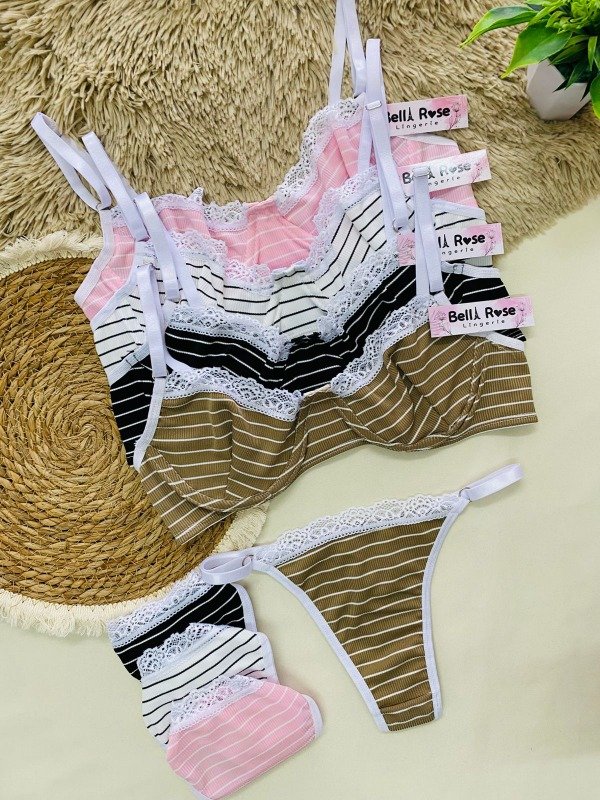 Producto - ART 217 - PACK X6 (Conj bralette morley rallas con aro)