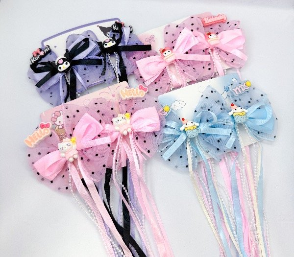 Producto - Hebillas Sanrio moño con lunares pack x12u (WA011)