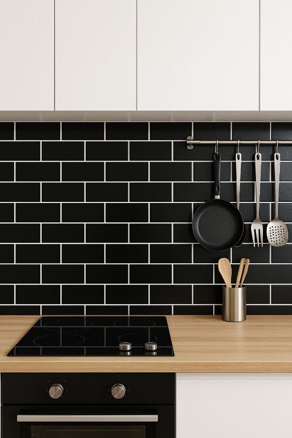 Producto - Vinilo Simil Marmol 60x500cm Ladrillo Negro