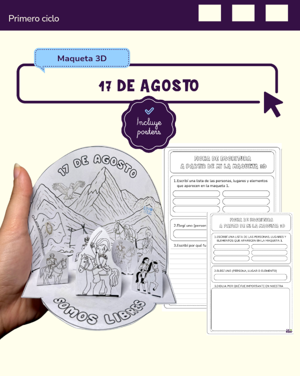 Producto - MAQUETA 3D: 17 DE AGOSTO