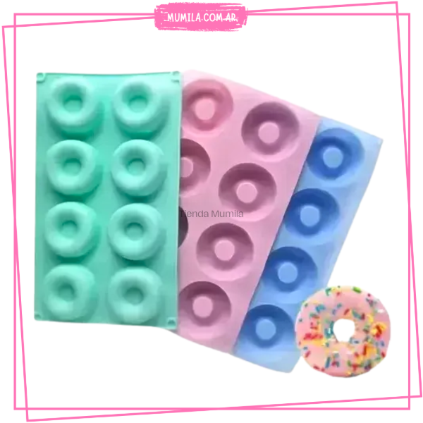 Producto - Molde silicona molde donas x8