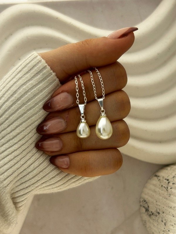Producto - CADENA DE PLATA GOTA PERLA 0196