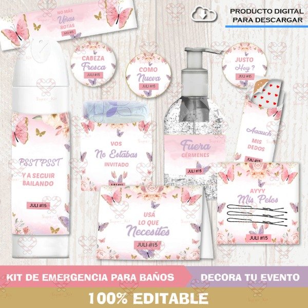 Producto - Kit Emergencia SOS para Baños Mariposas Editable