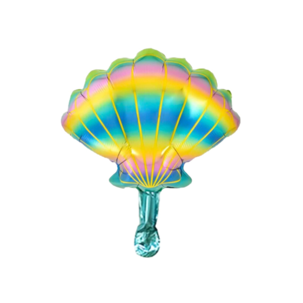 Producto - Mini siluetas metalizadas 14" (36cm) x5un OSTRA MULTICOLOR PASTEL