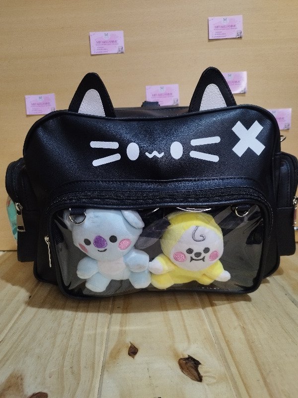 Producto - Ita Bag gatito color negro mate ( con transparecia )
