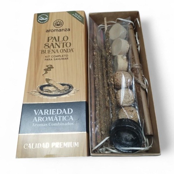 Producto - KIT PARA SAHUMAR PALO SANTO BUENA ONDA - AROMANZA