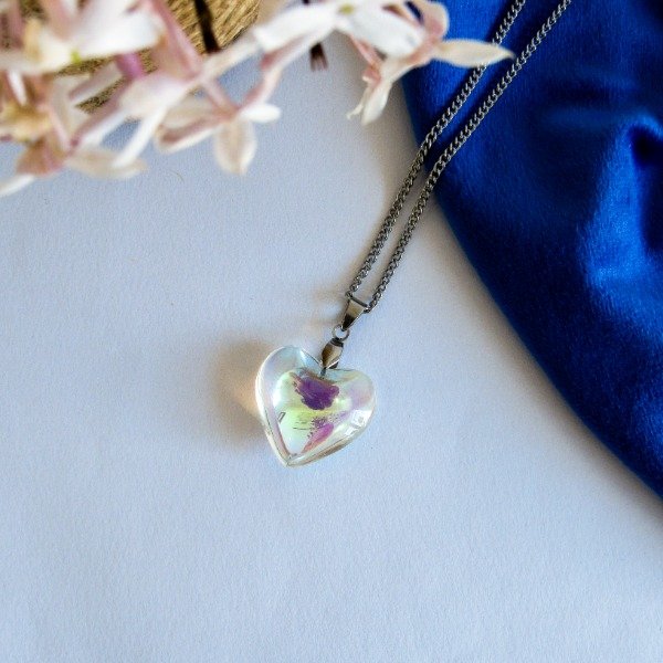 Producto - Dije Corazón Cristal Blanco