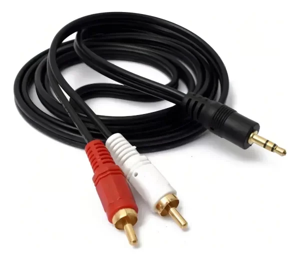 Producto - Cable de audio estéreo auxiliar macho  2 Rca de 1,5 m