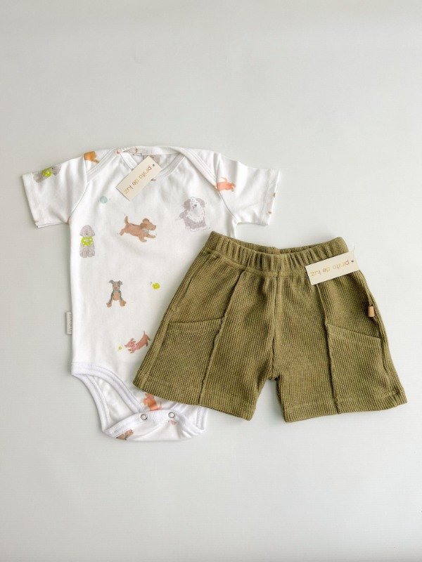 Producto - BOX BODY Y BERMUDA VERDE 12 A 18 MESES
