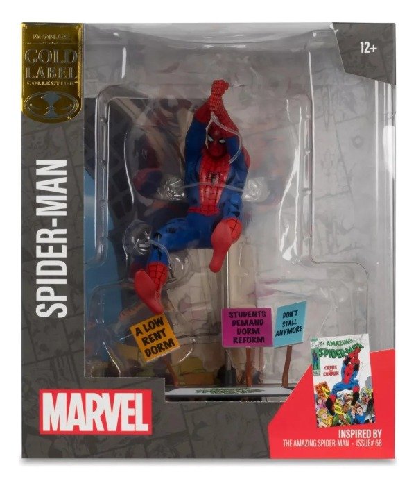 Producto - Figura Spiderman Mcfarlane Gold Statue 1:10 Issue #68