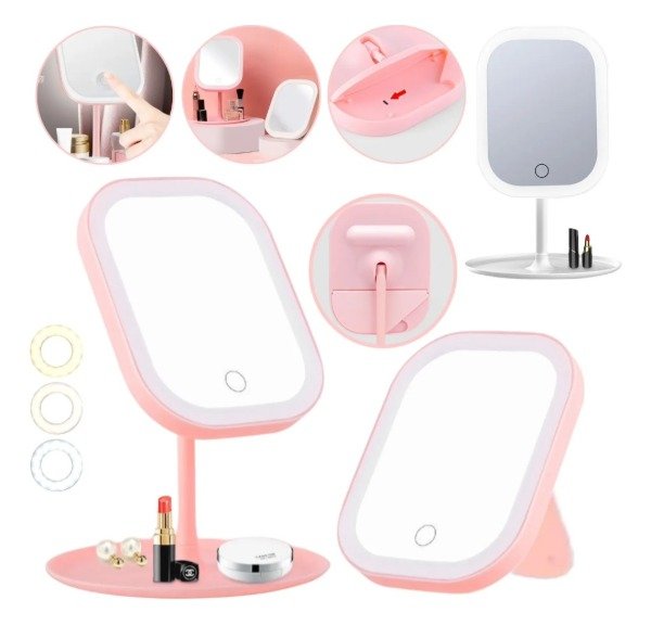 Producto - Espejo rectangular luz led, fría, cálida y combinada