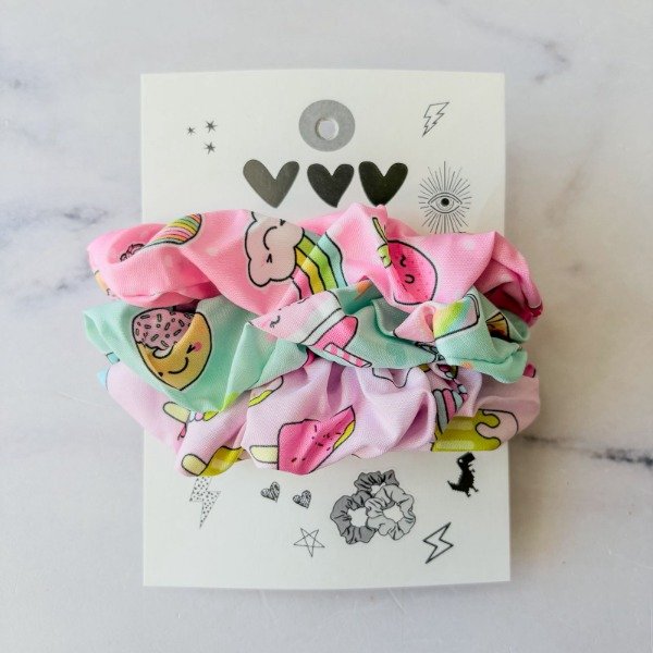 Producto - Set x 3 Scrunchies Rainbow