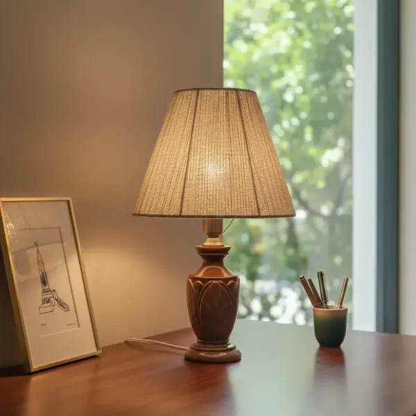 Producto - Veladores de Madera con pantalla tejida