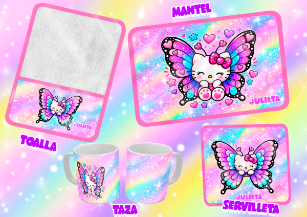 Producto - SET DE 4 ELEMENTOS KITTY MARIPOSA